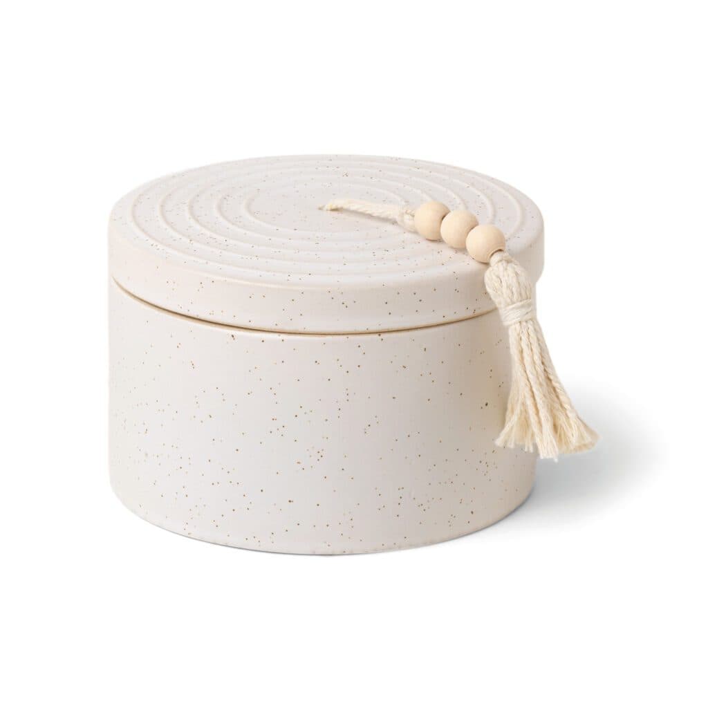 Świeca sojowa ceramiczna z przykrywką Paddywax Cypress & Fir (283g) – White