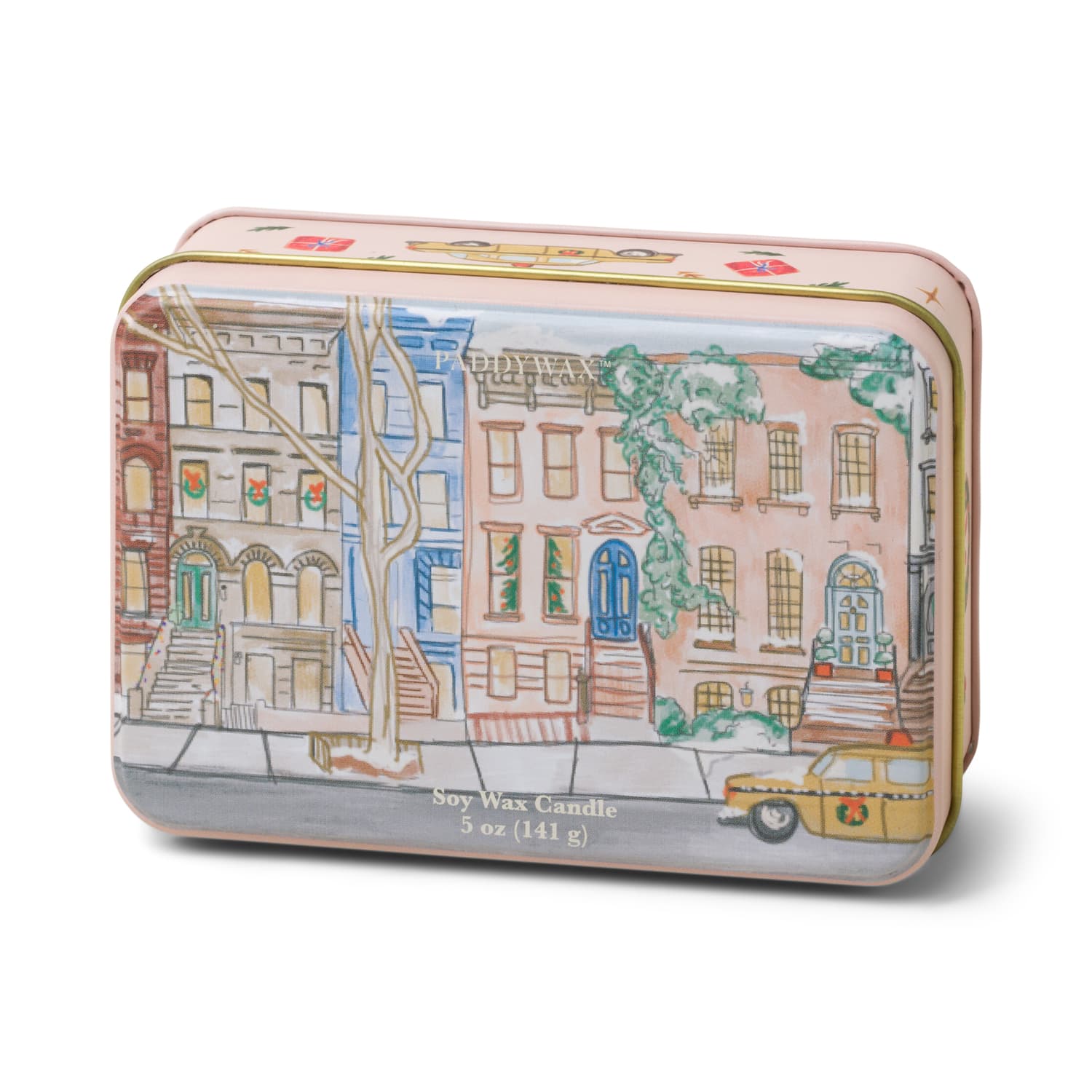 Świeca w puszce Christmas Tin (141g) – Christmas Tin Brownstone - Tangerine & Clove