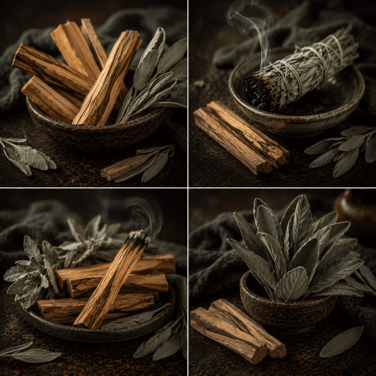 Paddywax stojak na kadzidła stożkowe Palo Santo & Sage – ceramiczny kominek – inne ujęcie