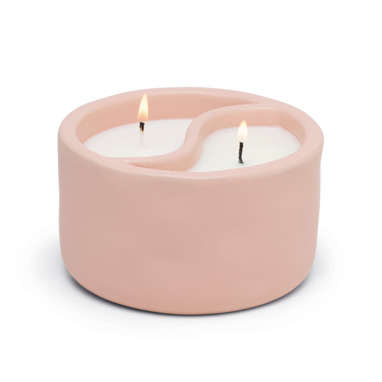 Świeca sojowa w ceramice - Paddywax Yin Yang – Cactus Flower - Dusty Pink