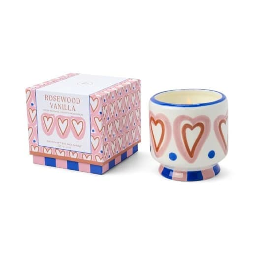 Świeca sojowa w ceramice - Paddywax Adopo – Hearts - Rosewood & Vanilla