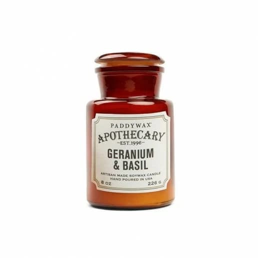 Świeca sojowa w słoju - Paddywax Apothecary – Geranium & Basil