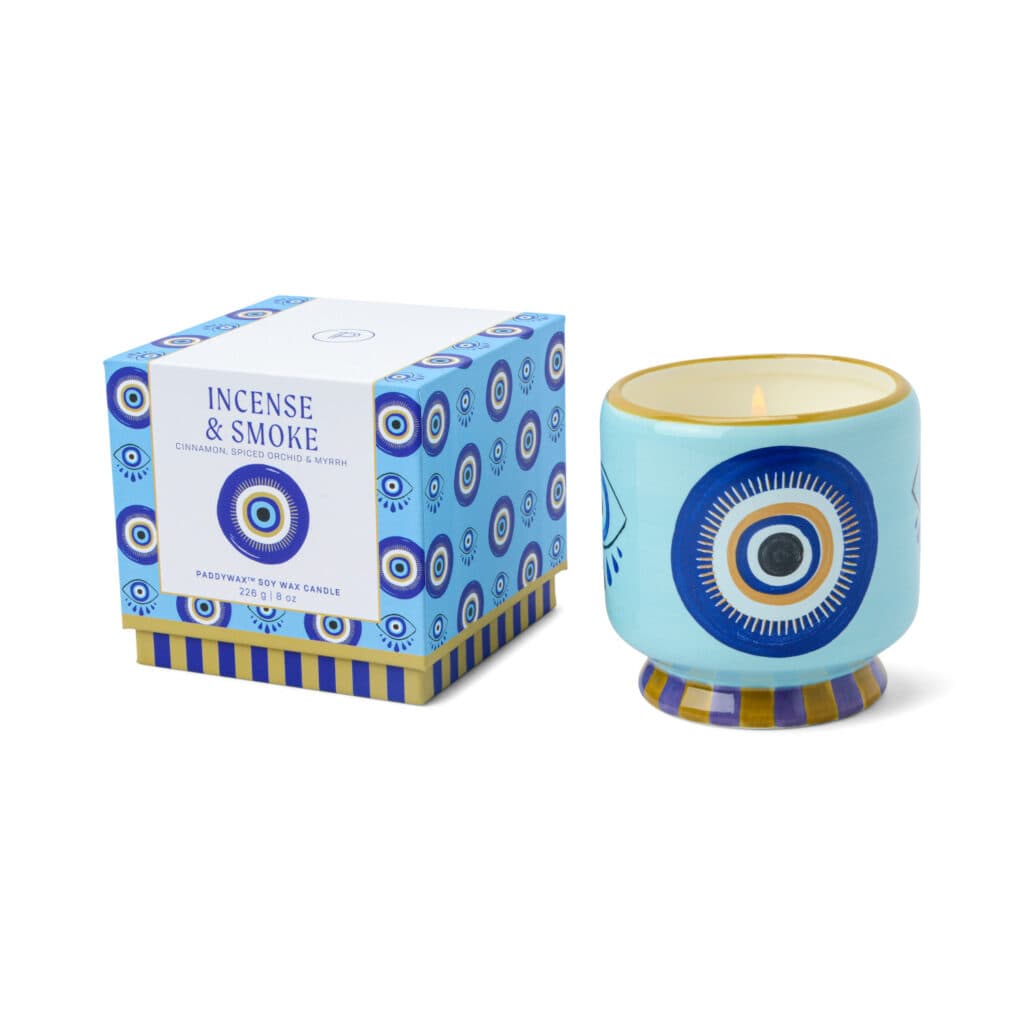 Świeca sojowa w ceramice - Paddywax Adopo – Eye - Incense & Smoke