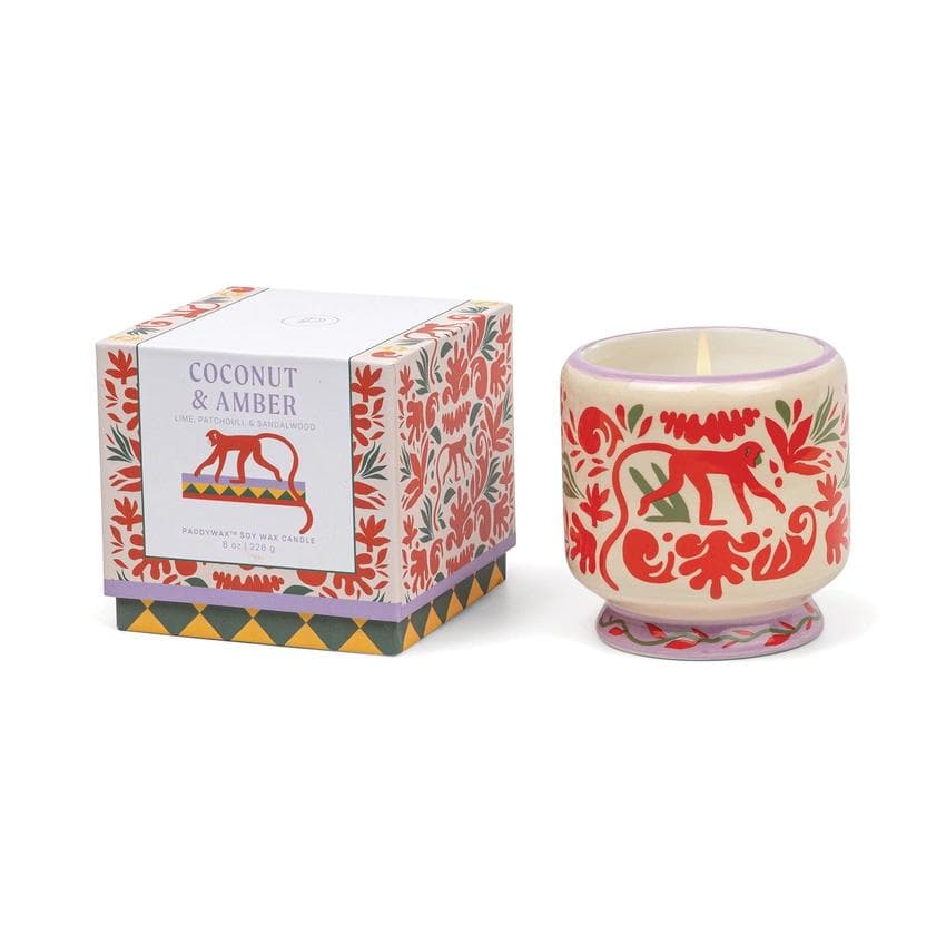 Świeca sojowa w ceramice - Paddywax Adopo – Jungle - Coconut & Amber