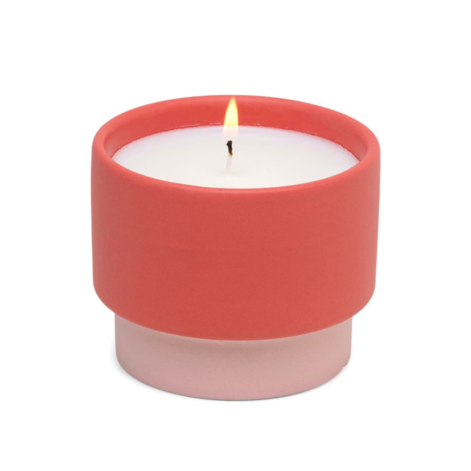 Świeca sojowa ceramiczna - Paddywax Color Block – Coral - Sparkling Grapefruit