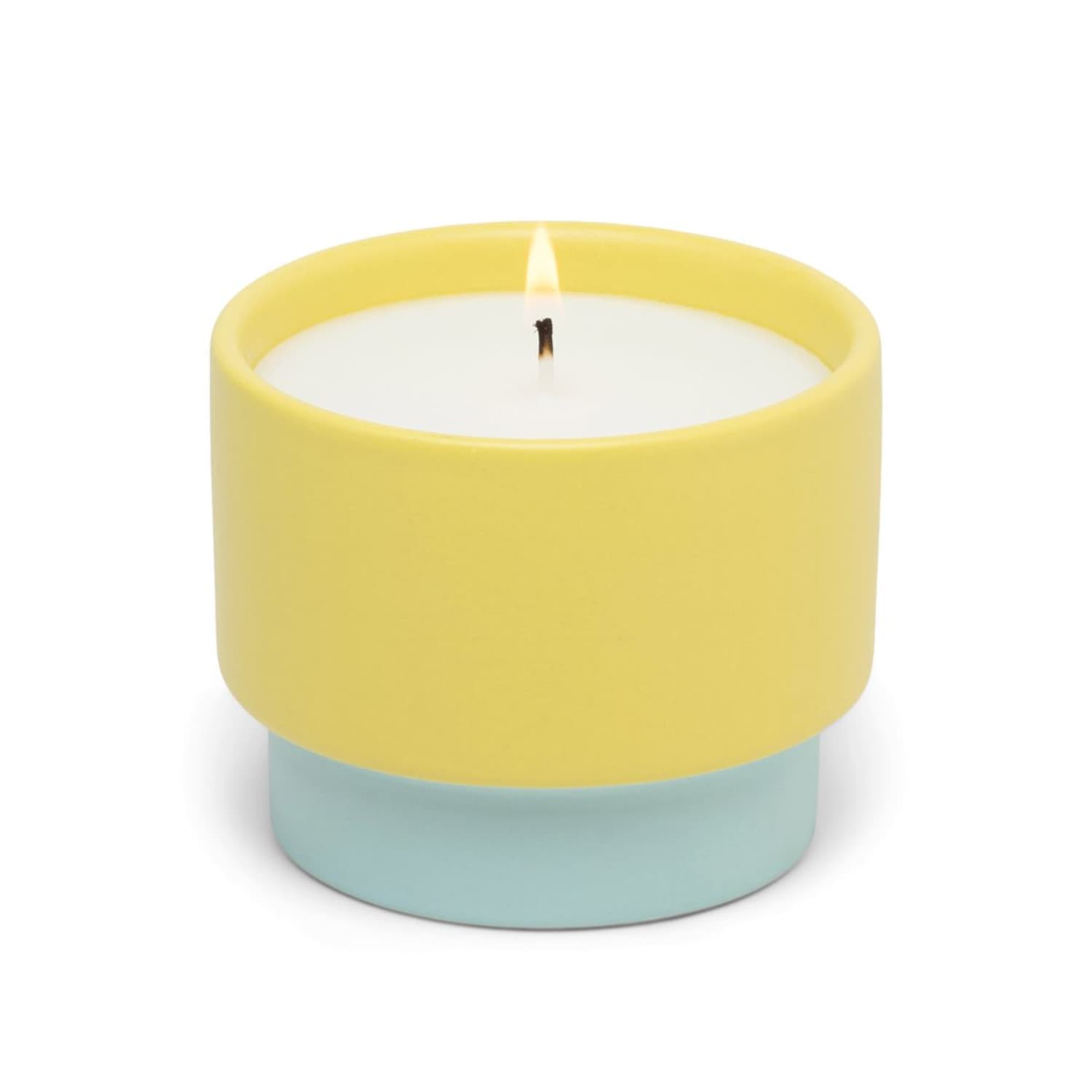 Świeca sojowa ceramiczna - Paddywax Color Block – Yellow - Minty Verde