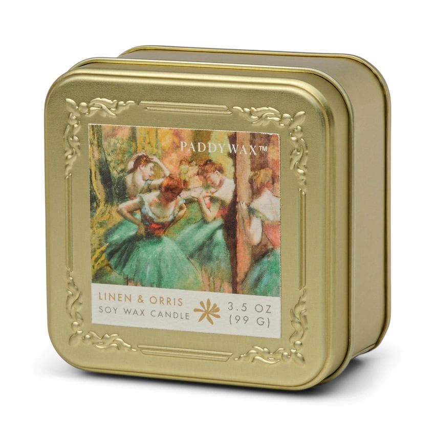 Świeca sojowa w puszce - Paddywax Impressionist – Degas "Dancers - Pink & Green”