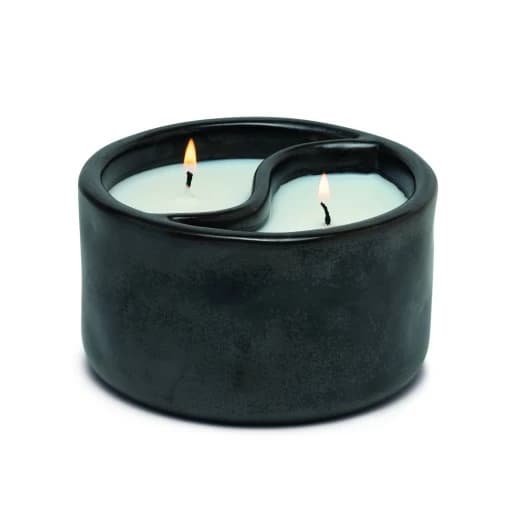 Świeca sojowa w ceramice - Paddywax Yin Yang – Palo Santo & Cade -Black