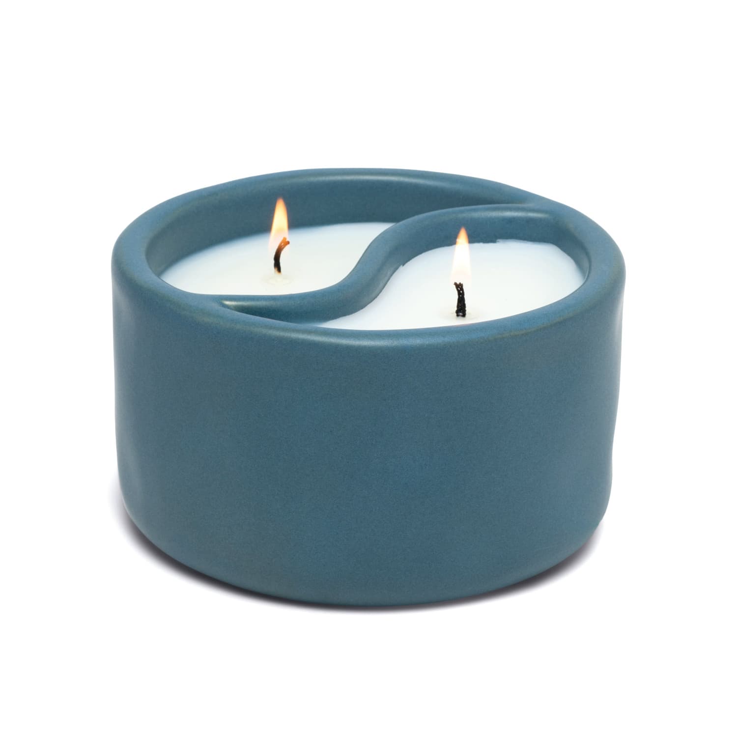 Świeca sojowa w ceramice - Paddywax Yin Yang – Sea Moss - Royal Blue