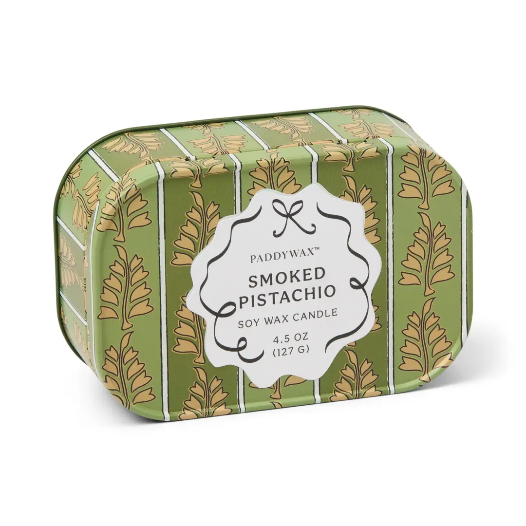 Świeca sojowa w puszce – Paddywax Cherie (127g) – Smoked Pistachio / Green & Khaki