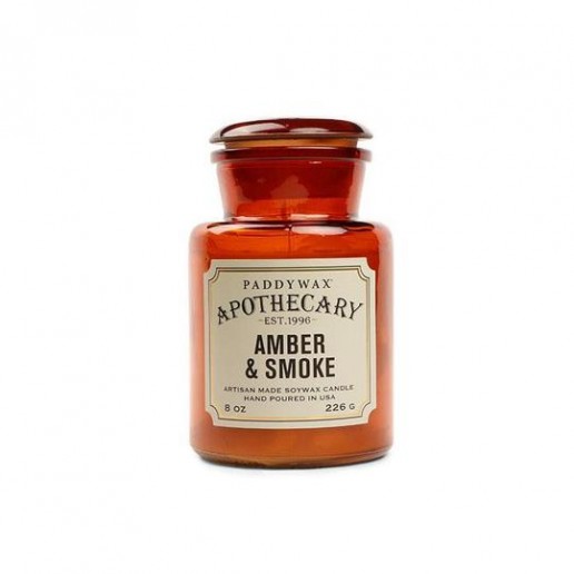 Amber & Smoke - Apothecary Jar - Paddywax świeca Bursztyn Dym