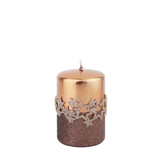 Ice Star Copper Small Pillar Candle