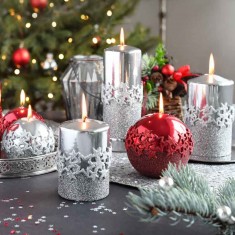 Decorative Silver Candles