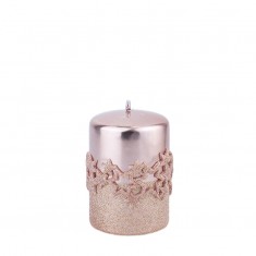 Ice Star Rose Gold Small Pillar Candle