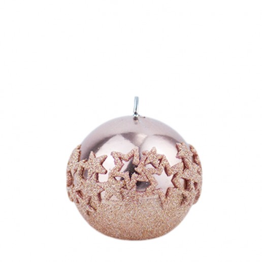 Ice Star Rose Gold Sphere Candle